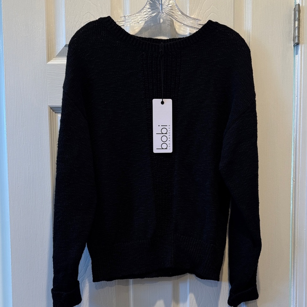Bobi Classic Black Crew Neck Sweater